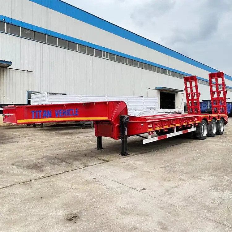 Hot Sale 40/60/80 Ton Low Loader Truck Trailer | Tri Axle Low Loader for Sale in Zinbabwe