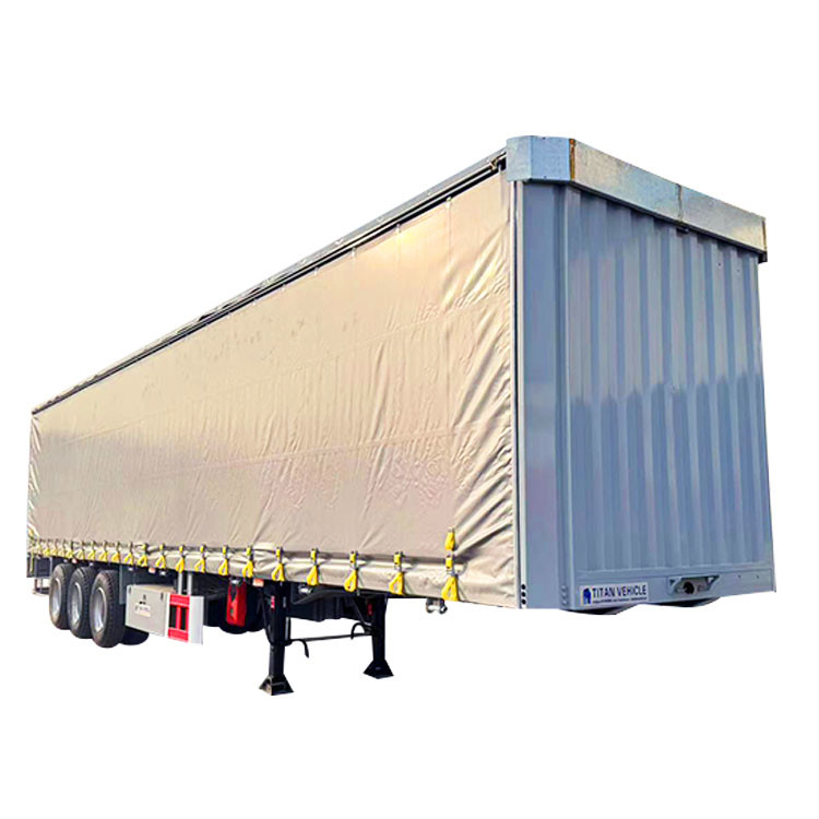 Curtain Side Trailer Curtainsider Dry Van Box Trailer Sliding Curtain Tarpaulin Semi Trailer fo Sale supplier