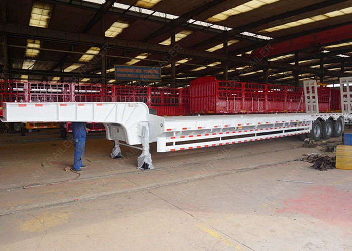 TITAN 3 axle 80ton low bed trailer for construction machinery transportation supplier