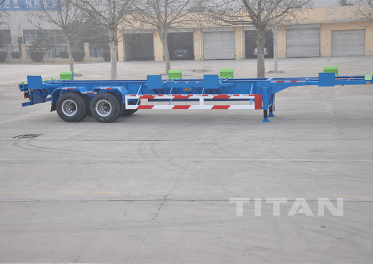 2 axle 40 ft terminal chassis trailer Skeletal container Trailer - TITAN VEHICLE supplier