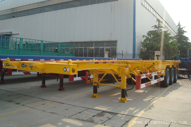 20 ft 40ft skeleton container semi trailer for sale - TITAN VEHICLE supplier