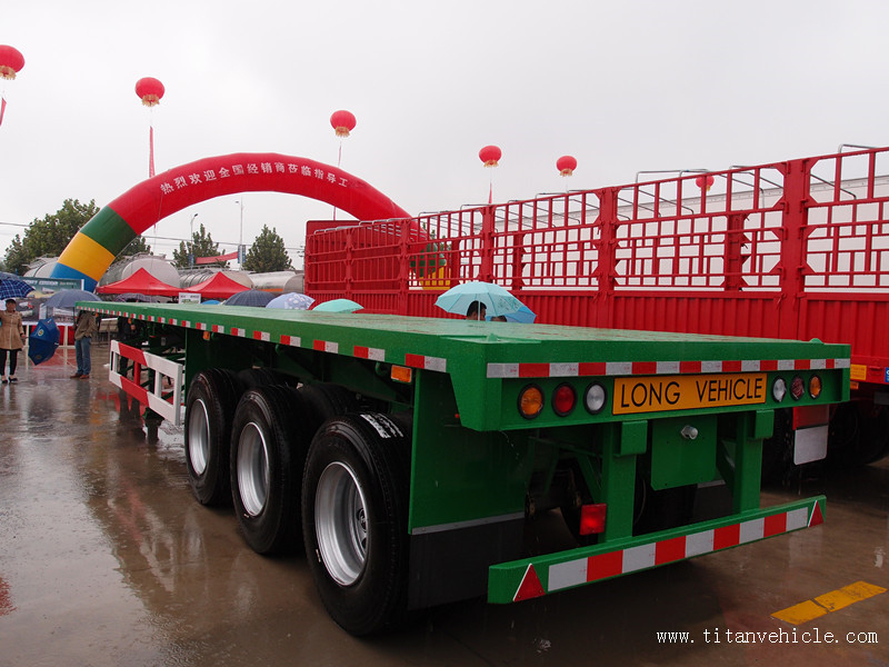heavy duty 3 Axles Flat-bed trailer for sale  - TITAN VEHICLE supplier
