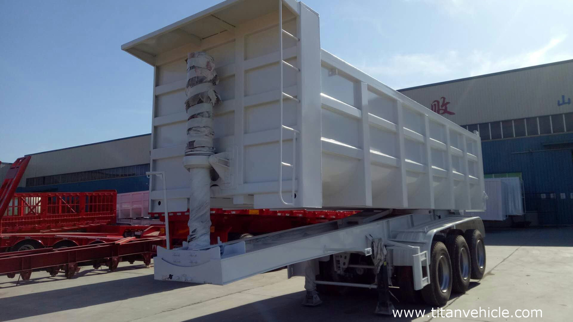 3 axles 60ton hydraulic dump trailer for sale | TITAN VEHICLE supplier