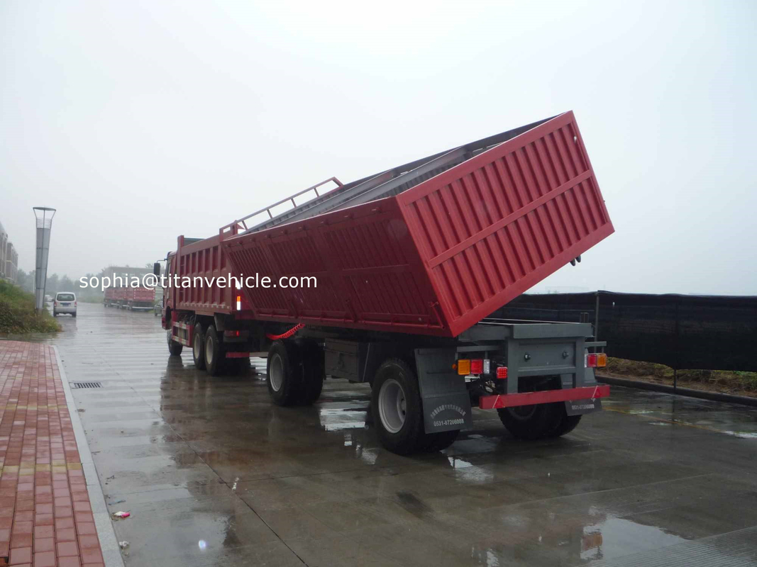 Drawbar side dumper end dump trailers for sale | Titan Vehicle supplier