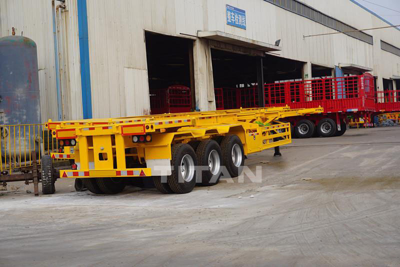 TITAN VEHICLE 40 ft container chassis skeleton container trailer for sale supplier
