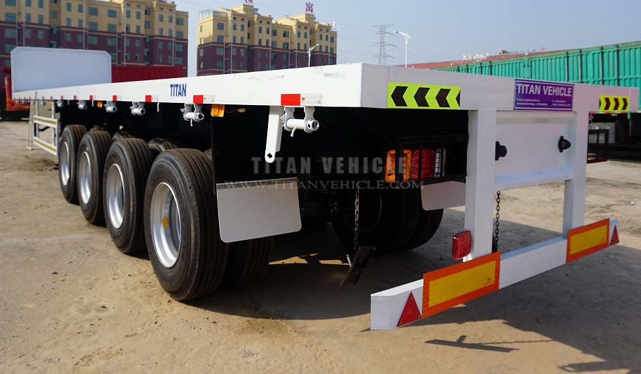 TITAN VEHICLE Flatbed container trailer truck flatbed trailer truck trailer for sale supplier