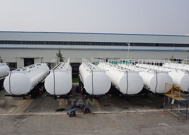 TITAN high quality lubricant oil loading tanker trailer with 3 axle for sale supplier