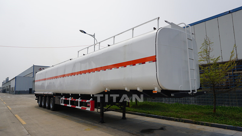 TITAN VEHICLE 40 ft aluminium tanker truck trailer for the carrying of palm oil and refined palm kernel oil supplier