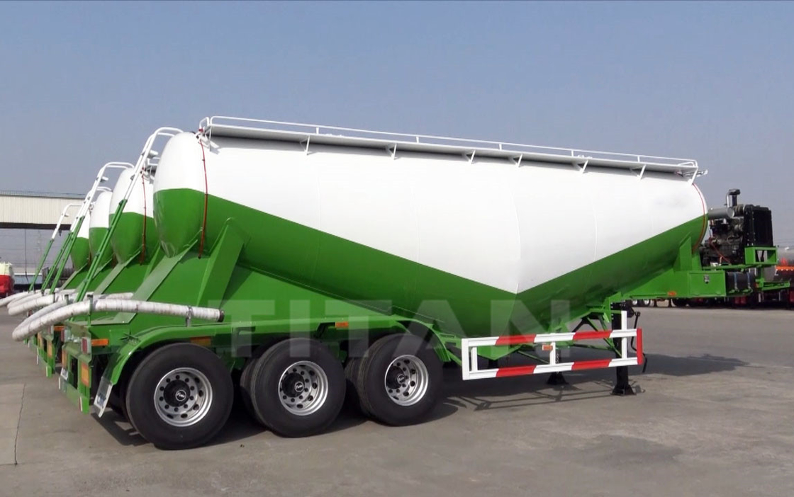 TITAN VEHICLE 3 axles Bulker Semi Trailer cement bulk trailer with powder tankers for sale supplier