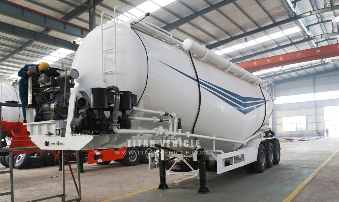 TITAN vehicle 3 axle 40cbm pneumatic dry bulk  cement tank trailers for sale supplier