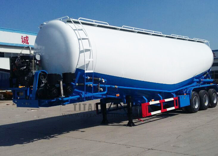 TITAN vehicle 3 axle 70 ton capacity bulk cement truck with fixed compressor supplier