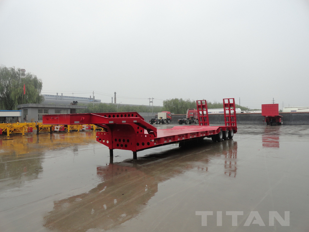 3 axle 60 tonne length 35 meters low bed trailer with low bed trailer manufacturers supplier