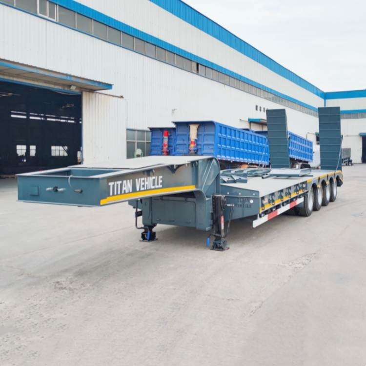 TITAN 4 Axle 100 Ton 40 Feet Low Bed Trailer Price