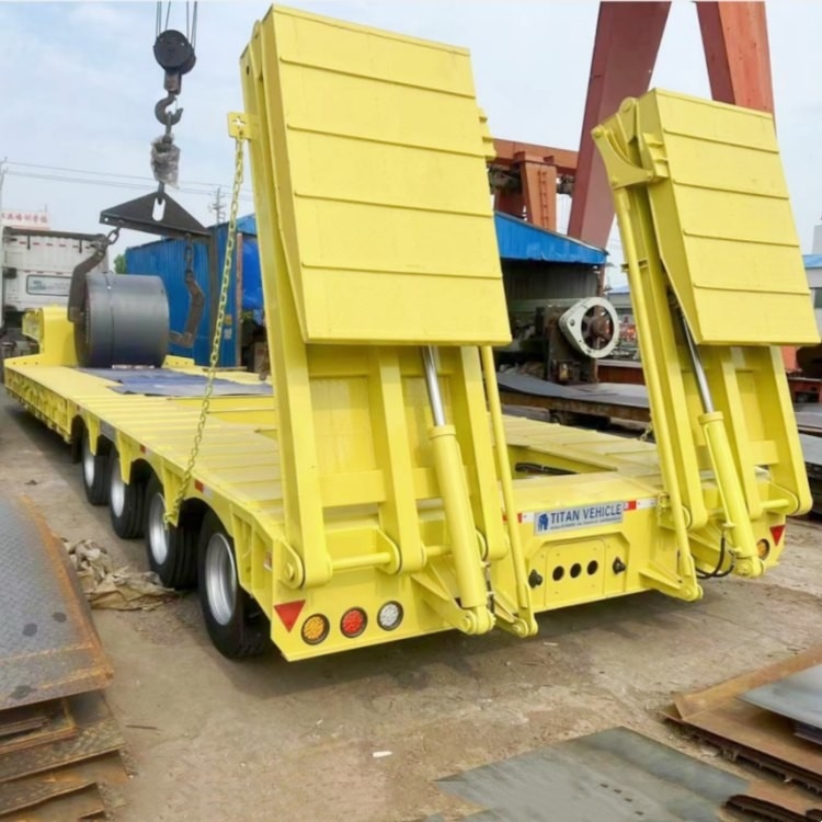 TITAN 4 Line 8 Axle Semi Low Loader Trailer for Sale