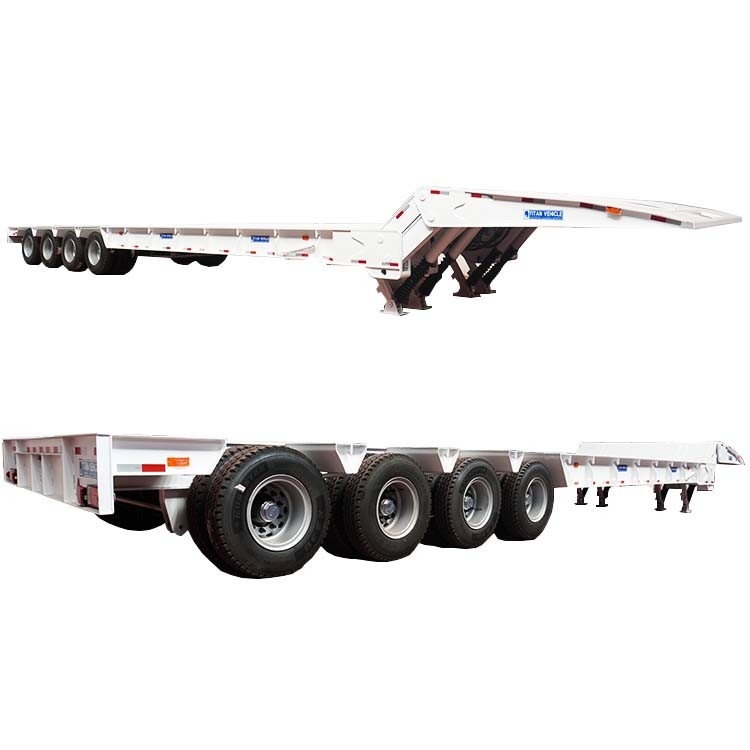 TITAN 4 Axle 100 Tons Folding Gooseneck Trailer for Sale | Folding Neck Lowboy for Sale