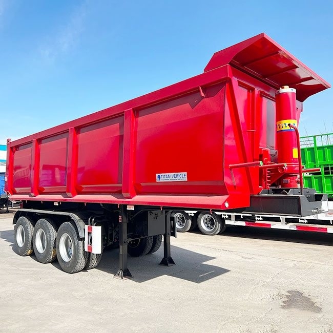 TITAN 35CBM Best 3 Axle End Dump Trailer for Sale