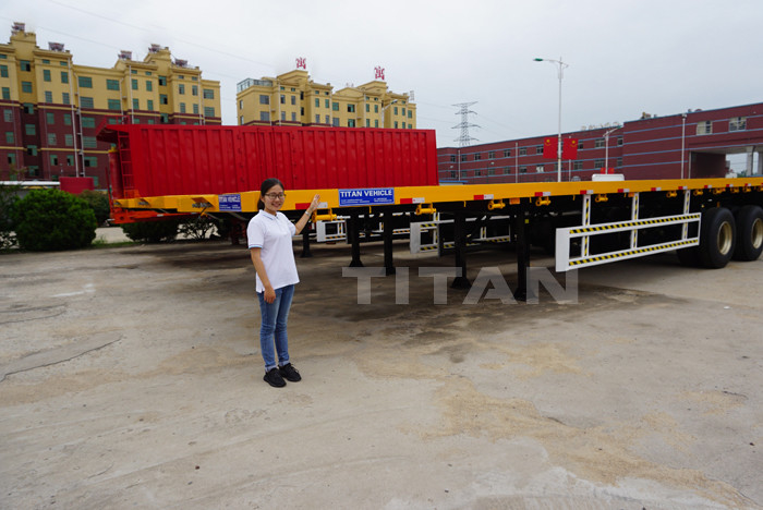 2 axle flatbed container transportation trailers | TITAN supplier