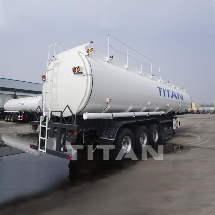Titan tri axles oil tank trailer for sale liquid tanker crude oil tanker trailers supplier