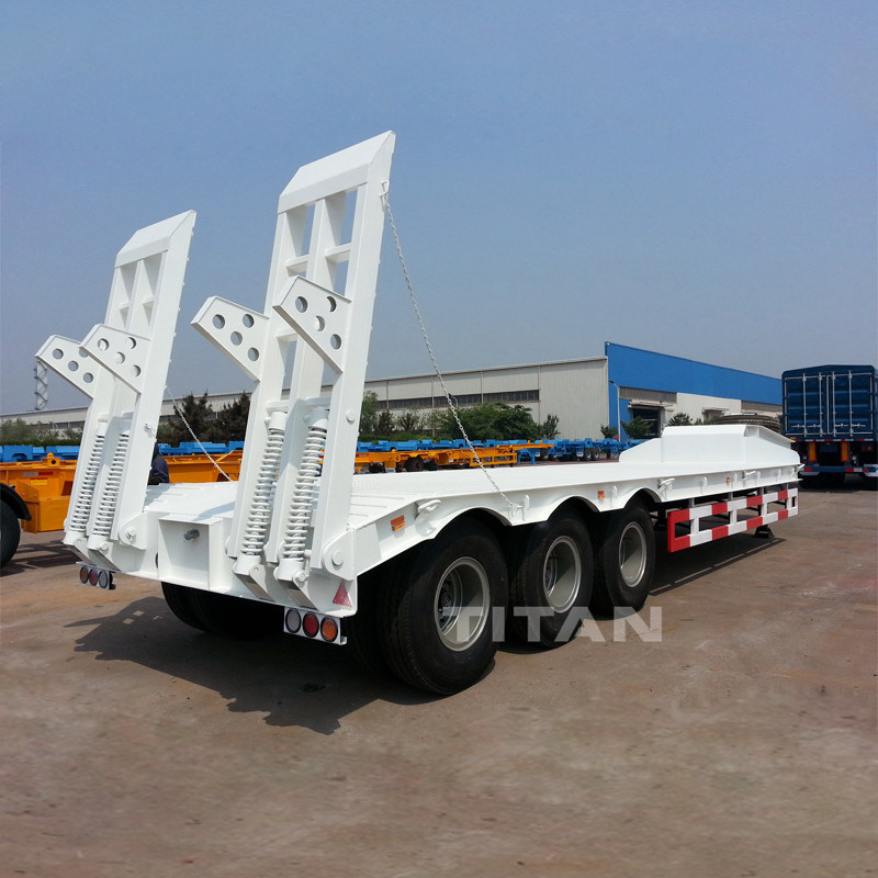 Heavy duty triaxle excavator low bed trailer 60 tons