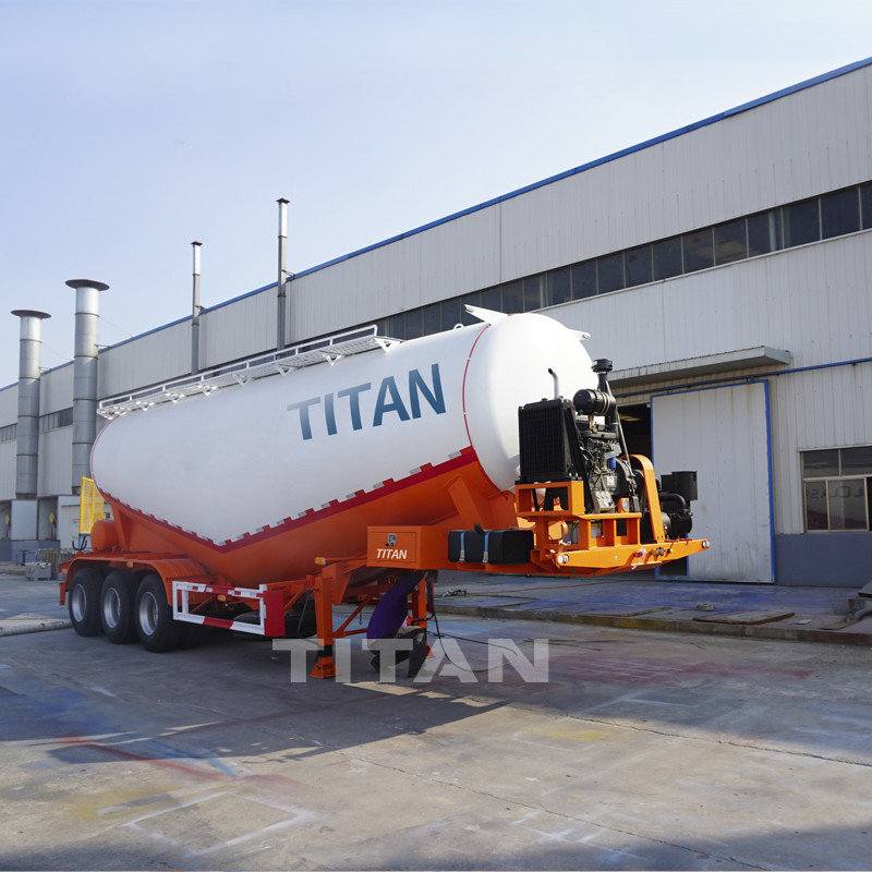 cement trailer TITAN high quality cement pig storage trailers cement trailer delivery for sale supplier