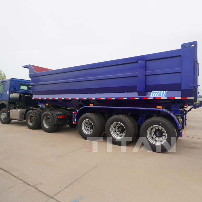 tipper semitrailer supplier tipper hydraulic TITAN high quality easy dump trailer for sale supplier