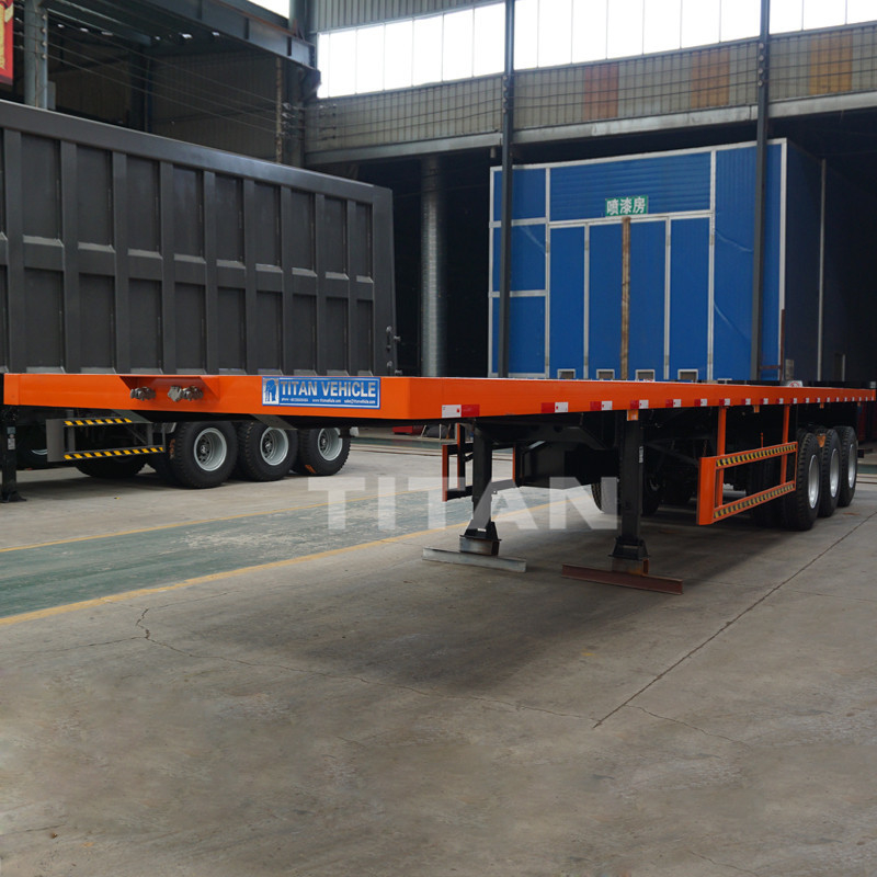 TITAN tri axle flatbed trailer for sale supplier