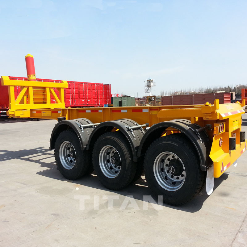 TITAN tipping equipment trailer container dump trailer 40 ton flatbed container trailer for sale supplier