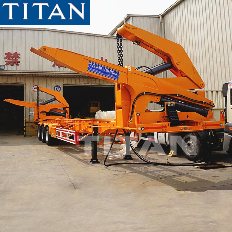 TITAN 3 axles 40ft Container side loader trailer self loading truck side lifter trailer supplier