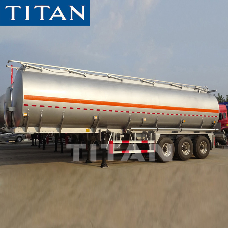 TITAN 3axle 4 Compartments 42cbm 50cbm Diesel Fuel Oil Aluminum Alloy Tanker Truck Semi Tank Trailer supplier