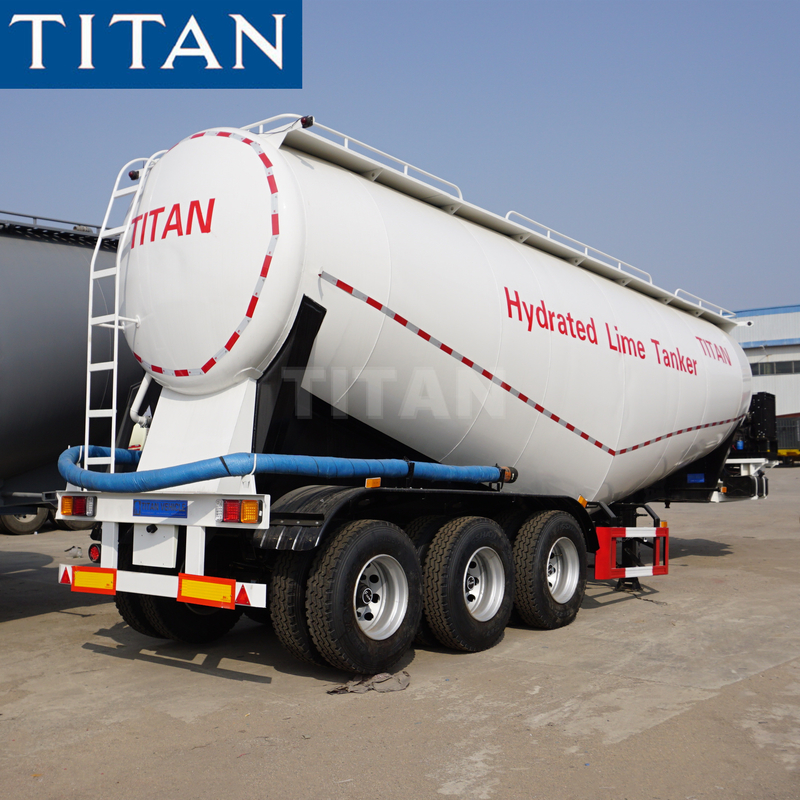 TITAN 3 axles 45cbm V type silobas 50 tons cement bulker for sale supplier