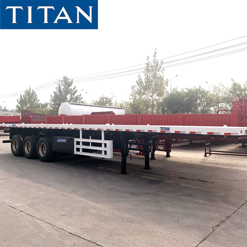 TITAN 2/3/4 axles 40-80 tons commercial flatbed platform semi trailers for sale supplier