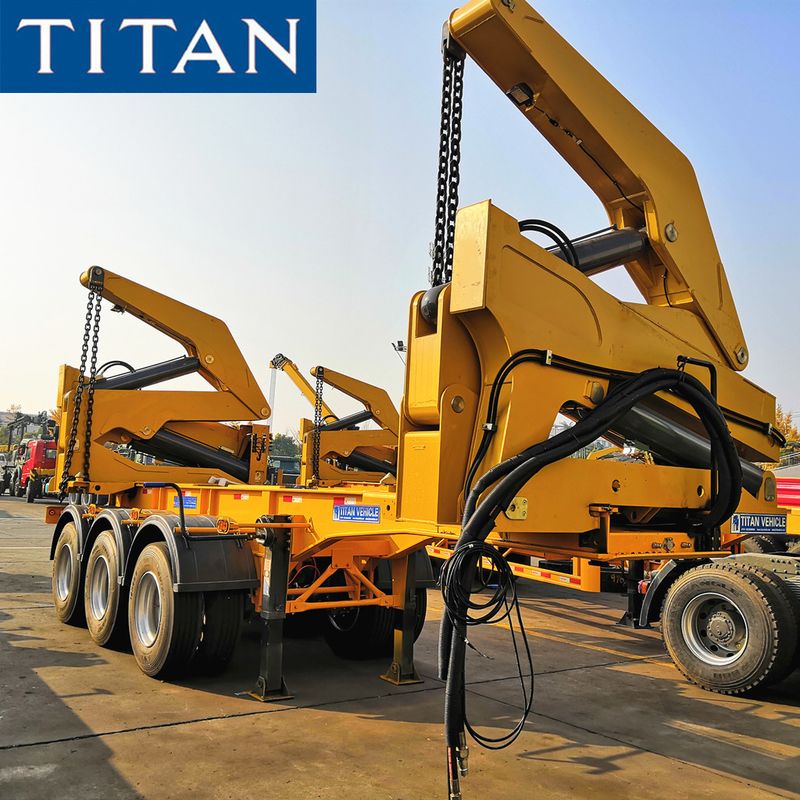 TITAN 37/45 tons side lifter lift crane container loading trailer supplier