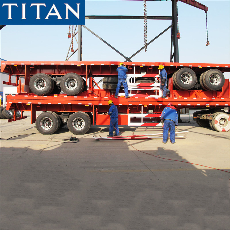 TITAN 2 Axle Bogie Suspension Heavy Duty Semi Trailers 40ft Flatbed Trailer
