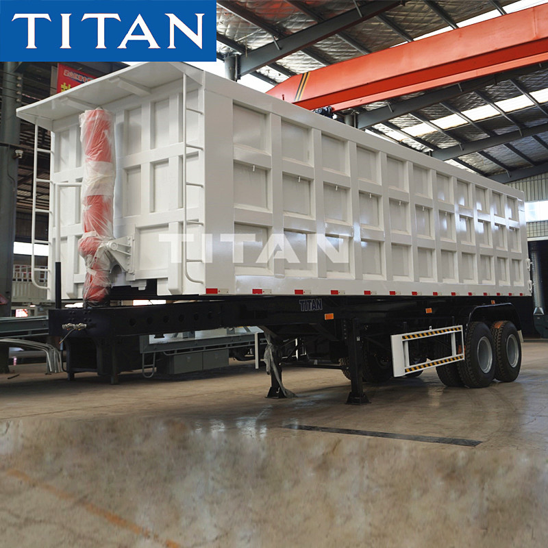 TITAN 2 axle 40-60 ton heavy duty rear tipping dump semi trailer supplier