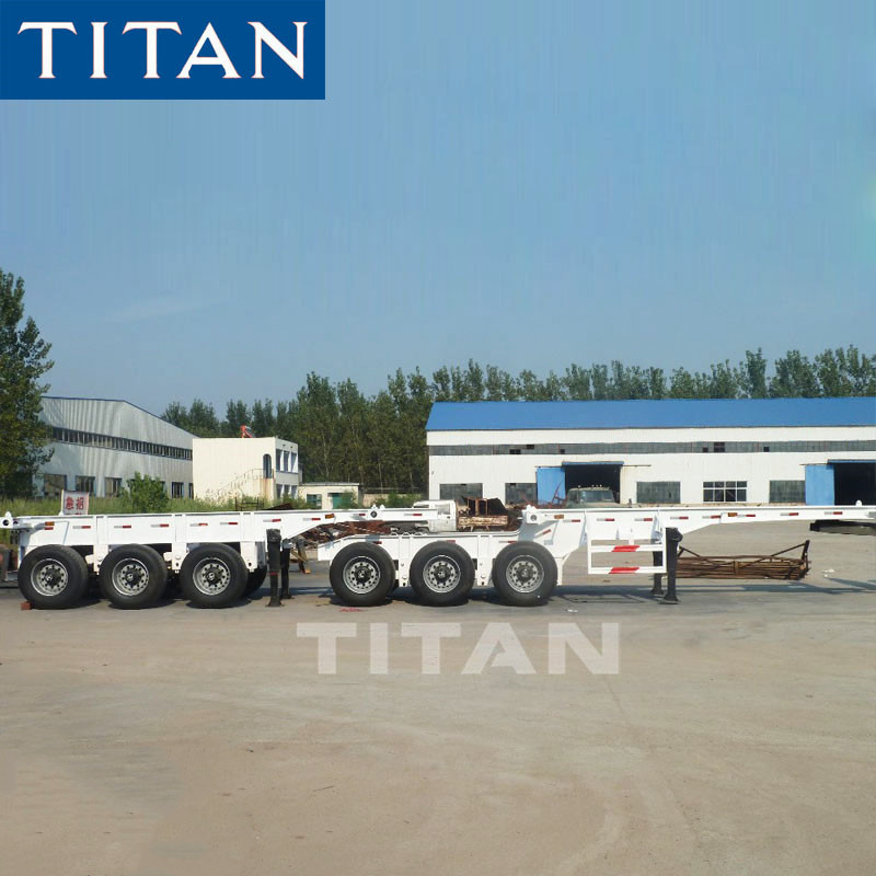 China 3 axle 20/40ft interlink container terminal trailer for sale supplier