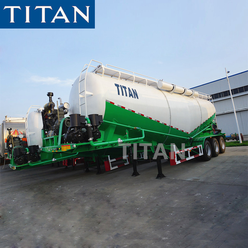 TITAN 3 axle 30/35cbm V type bulk cement storage tanks trailer supplier