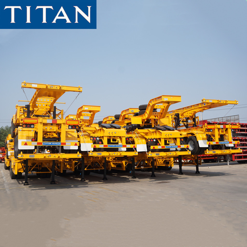 China 40 foot coil carrier container skeletal trailer for sale supplier