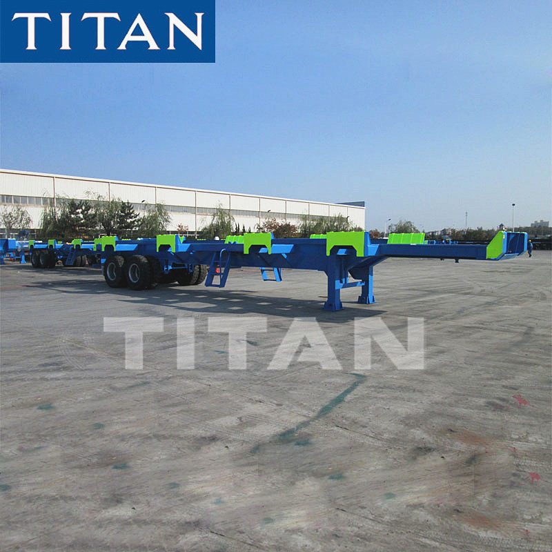 2 axle 40FT Twin Box Terminal Chassis skeletal trailer for sale supplier