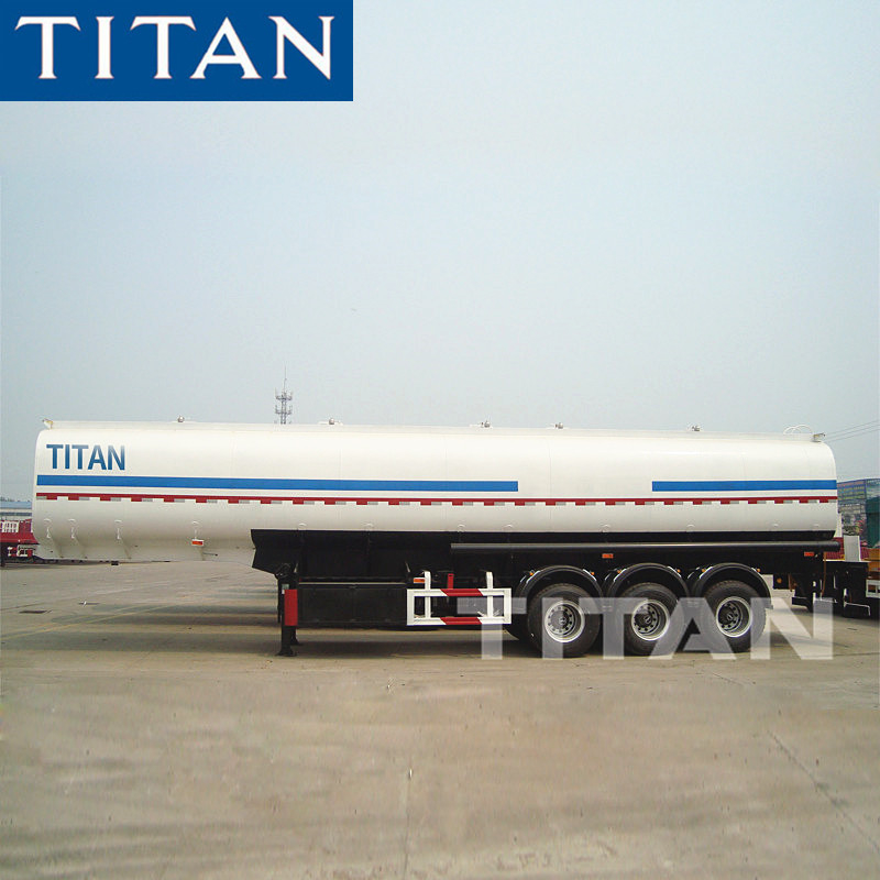 45000 Liters Oil Fuel Tank Trailer , Tri Axle Tanker 