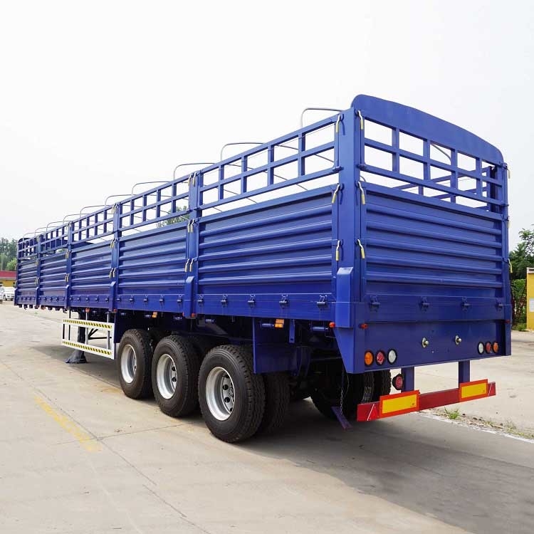Tri Axle Agricultural Use Stake Fence Semi Trailer for Nigeria supplier