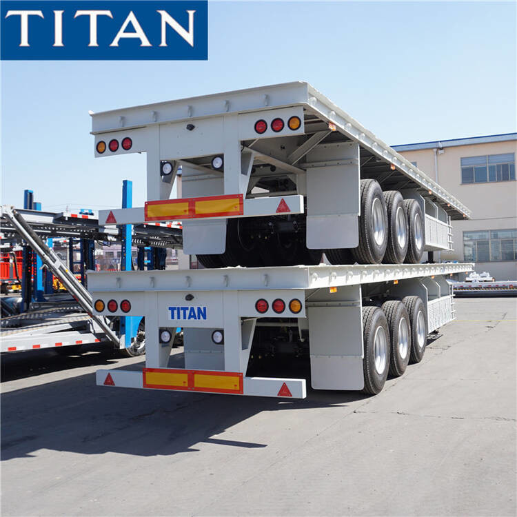 Tri Axle 40ft Container Flatbed Semi Trailer Manufacturers supplier