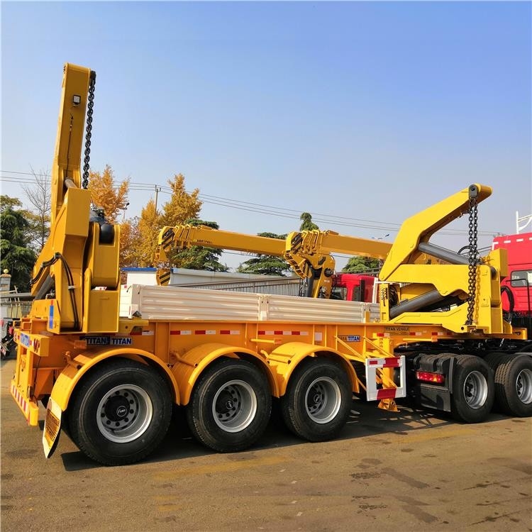 37 Ton 20ft Right Hand Self Loading Container Trailer for Sale supplier