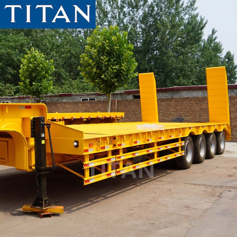 Used and New 4 Axle 100 Ton Extendable Lowbed Trailer for Sale