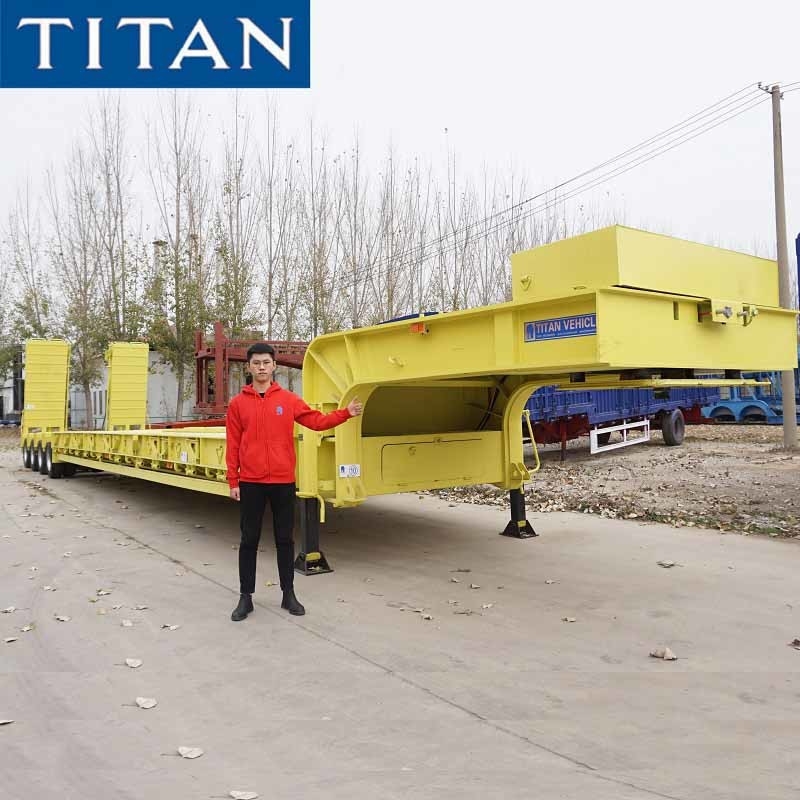 4 Line 8 Axle Low Loader 120 Ton Low Bed Semi Trailer for Namibia supplier