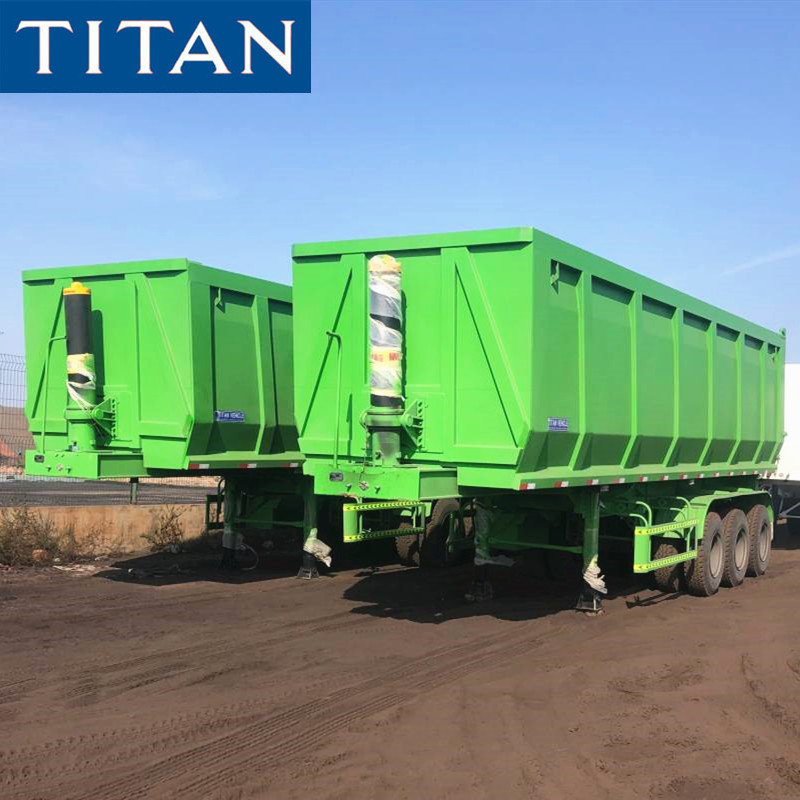 100 Tons U Shape Rear Dump Tractor Tipper Trailer for Jamaica supplier