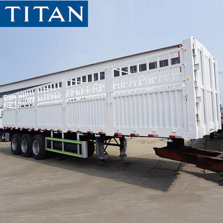 Fence truck trailer | 60 tons animal transport cargo semi trailer for sale supplier