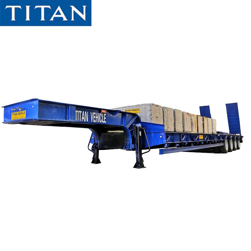 Used 4 Axle Low Loader for Sale Excavator Semi Lowbed Trailer Price supplier