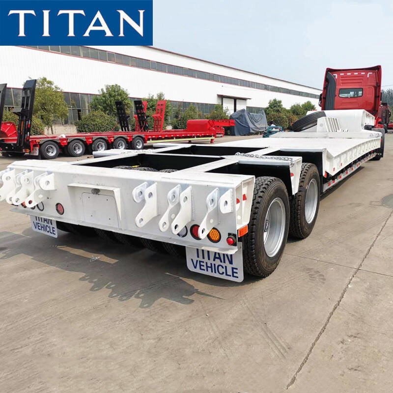 Low bed Vehicle - 2 line 4 axle low loader trailer for sale supplier
