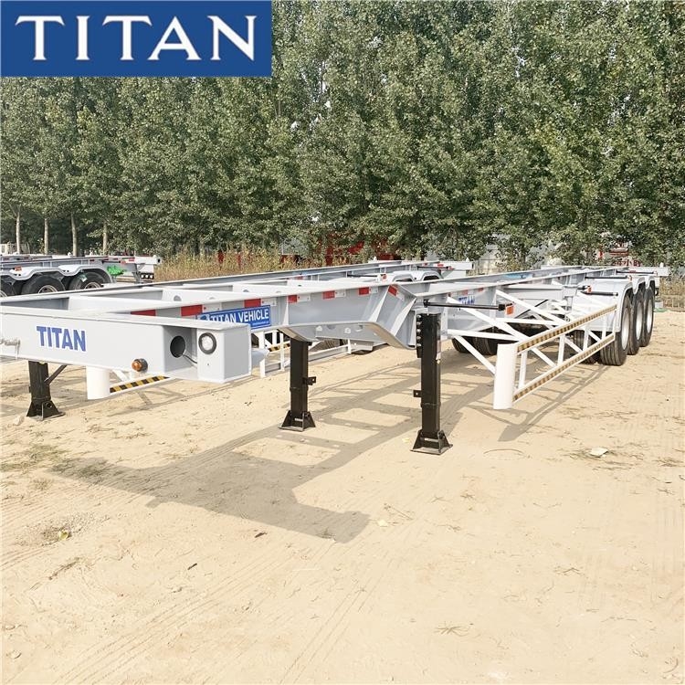 Tri Axle Chassis Skeletal Skeleton Shipping Container Trailer for Sale supplier