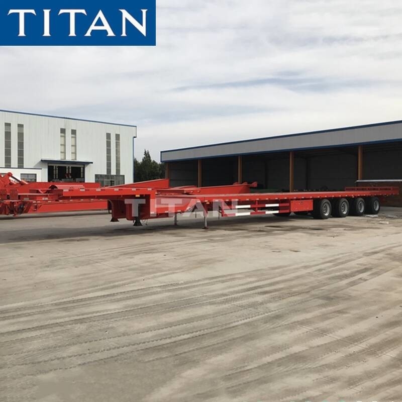 53M Extendable Trailer 4 Axle Wind Blade Turbine Transport Telescopic Trailer supplier